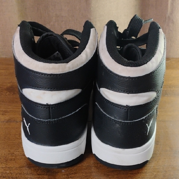 Puma Black and White High-Top Sneakers - Picture 3 of 4